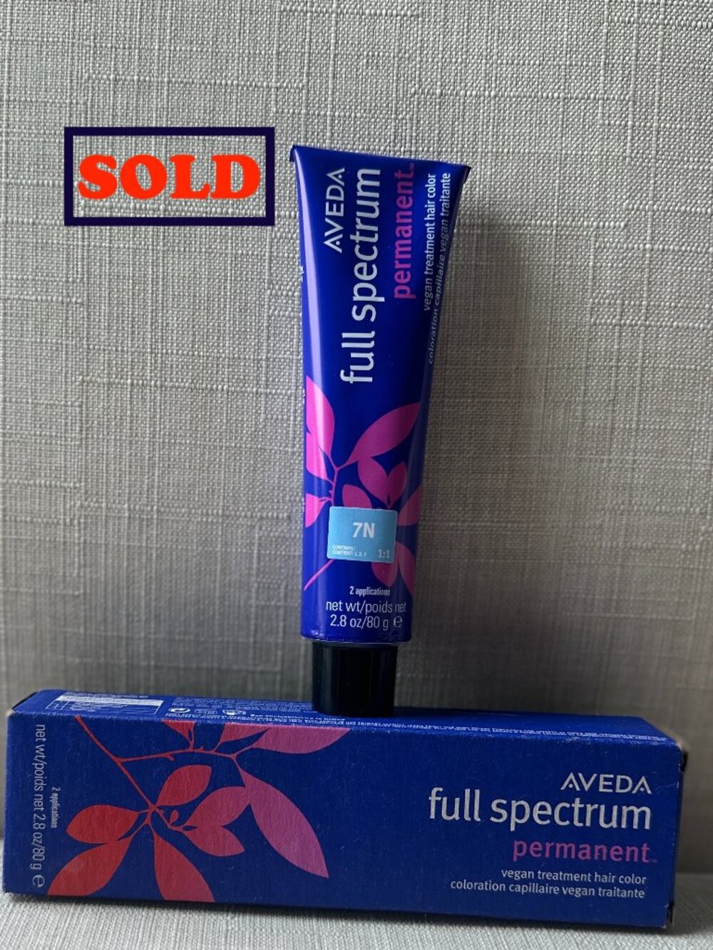 Aveda 7N Full Spectrum Permanent Vegan Treatment Creme Hair Color 2.8oz